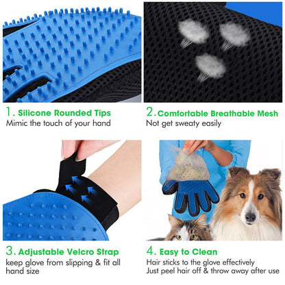 Silicone Grooming Gloves for Dogs and Cats