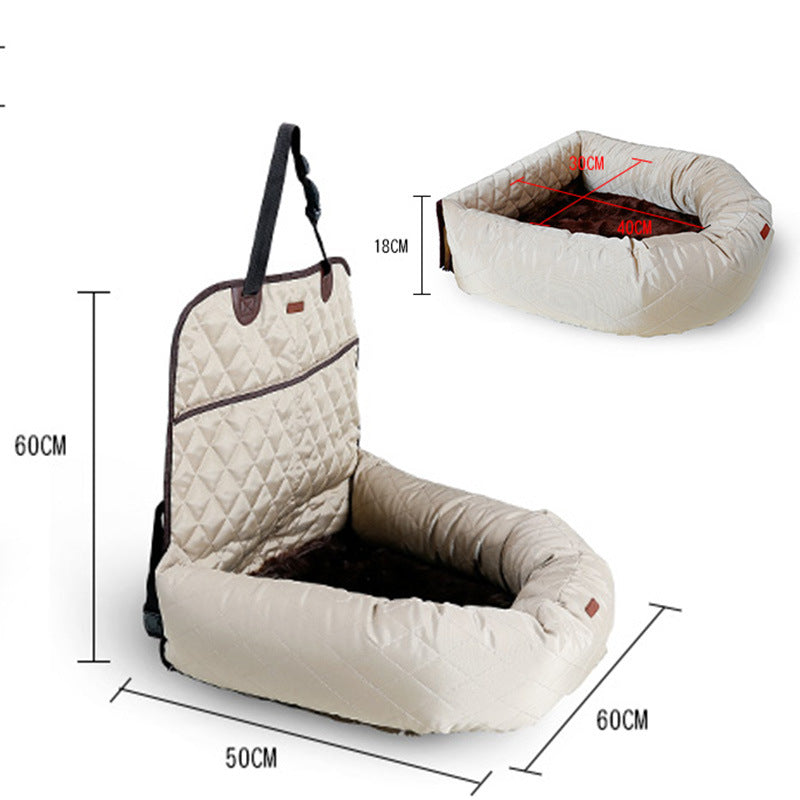Waterproof Pet Car Bed with Thick Cushion