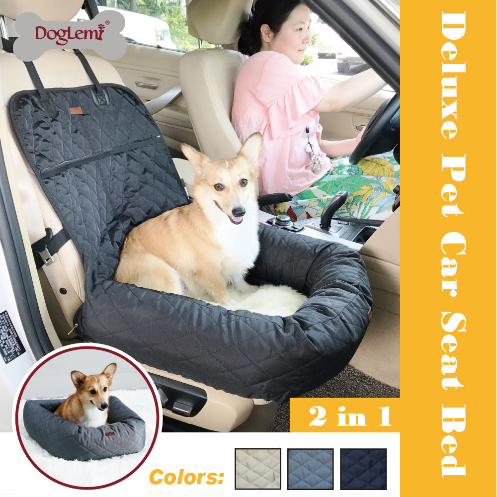 Waterproof Pet Car Bed with Thick Cushion
